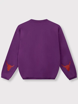 ALIX The Label kids knitted bull sleeve sweater