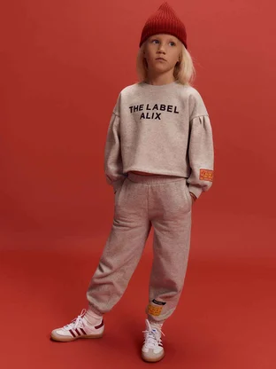 ALIX The Label kids knitted strass logo sweater