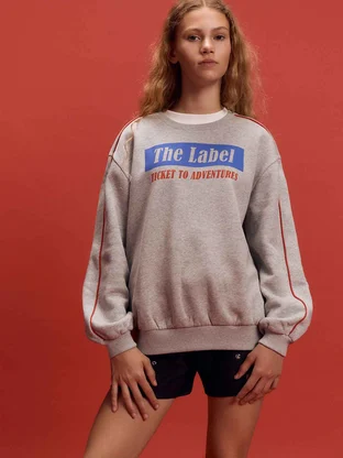 ALIX The Label kids knitted text print sweater