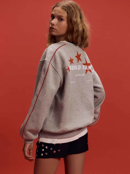 ALIX The Label kids knitted text print sweater