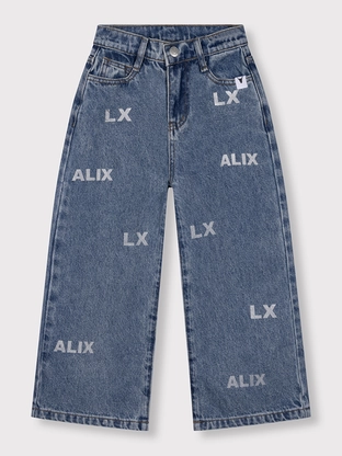 ALIX The Label kids woven wide leg denim pants