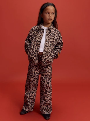 ALIX The Label kids woven wide leg jaguar denim pants