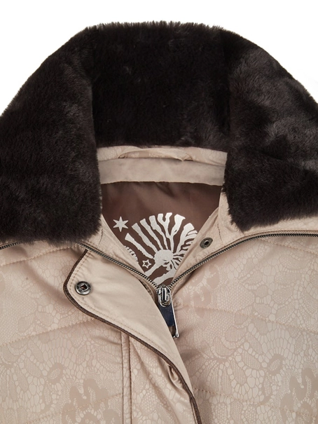 Barbara Lebek Jacke mit Webpelz