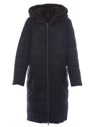 Barbara Lebek Mantel mit Webpelz