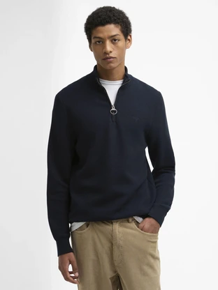 barbour classic HONEYCOMB HALF ZIP SWEATER