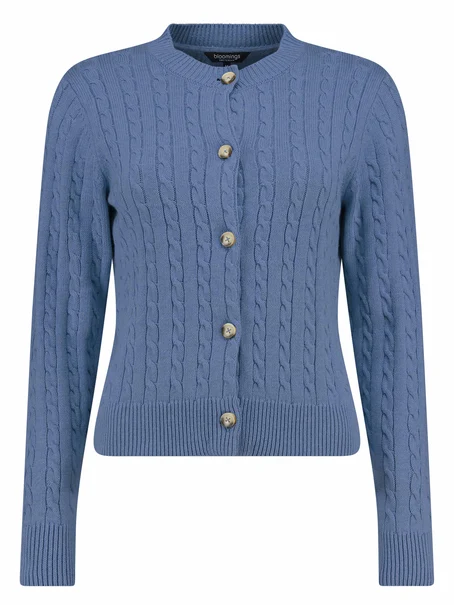 Bloomings Crew neck cardigan cable knit