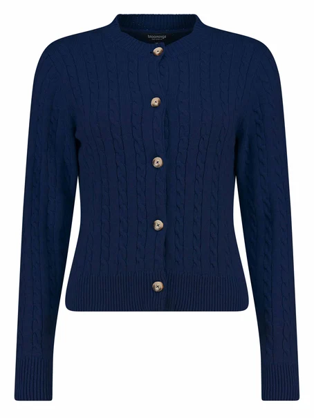 Bloomings Crew neck cardigan cable knit