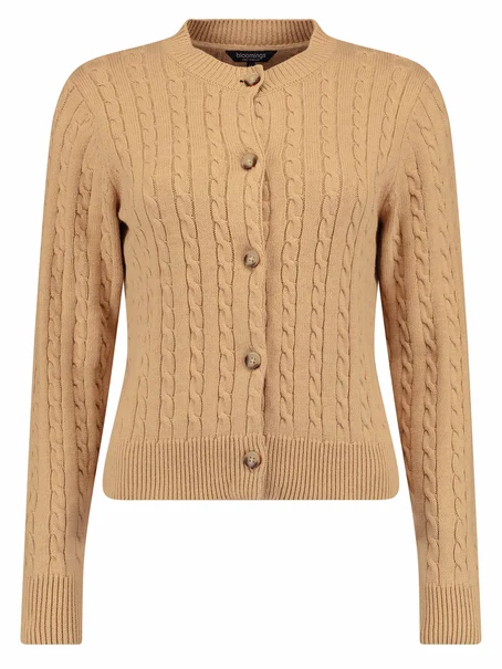 Bloomings Crew neck cardigan cable knit