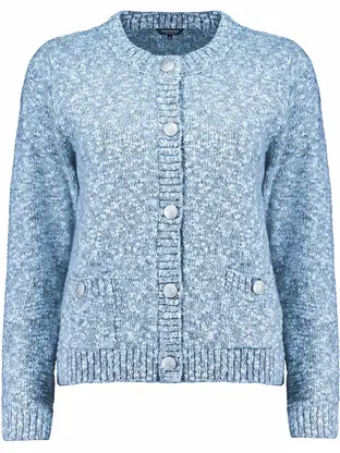 Bloomings Crew neck cardigan metallicyarn