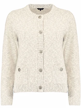 Bloomings Crew neck cardigan metallicyarn