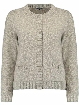 Bloomings Crew neck cardigan metallicyarn