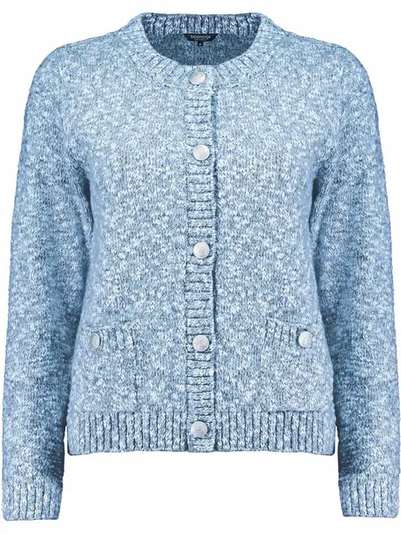 Bloomings Crew neck cardigan metallicyarn