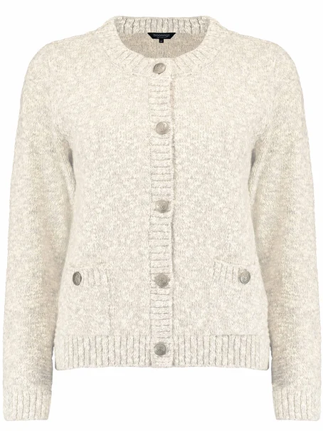 Bloomings Crew neck cardigan metallicyarn