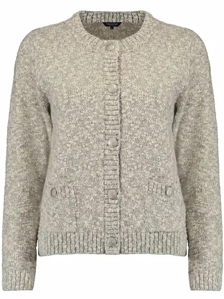 Bloomings Crew neck cardigan metallicyarn