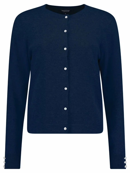 Bloomings Crew neck cardigan pearl button