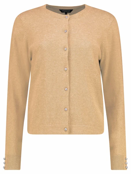 Bloomings Crew neck cardigan pearl button