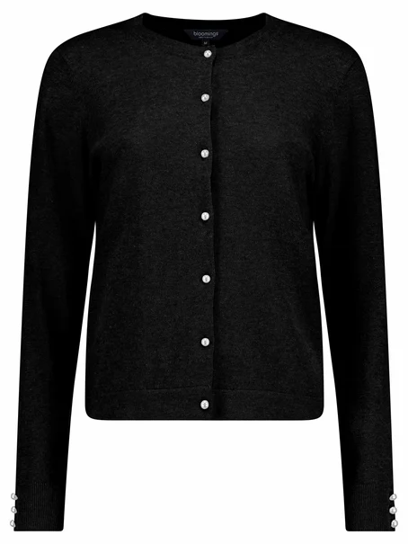 Bloomings Crew neck cardigan pearl button