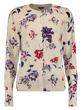 Bloomings Crew neck cardigan printed