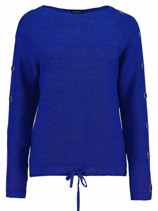 Bloomings Crew neck pullover w/metalbutton