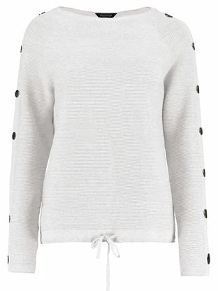 Bloomings Crew neck pullover w/metalbutton