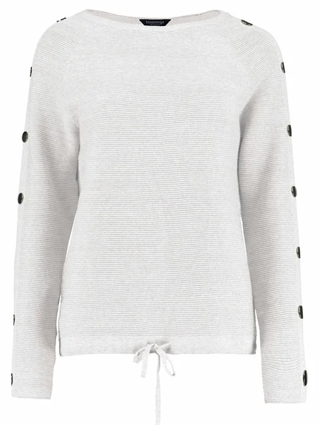 Bloomings Crew neck pullover w/metalbutton