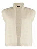 Bloomings Gilet horizontal rib knit metallicyarn