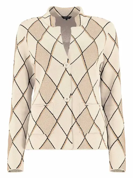 Bloomings Knitted blazer argyle jacquard