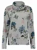 Bloomings Loose turtle neck shirt printed