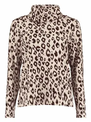Bloomings Loose turtle neck shirt printed