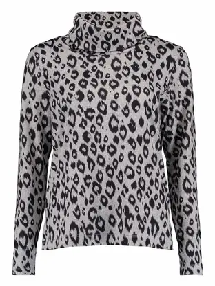 Bloomings Loose turtle neck shirt printed