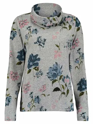 Bloomings Loose turtle neck shirt printed