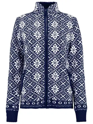 Bloomings Mock neck cardigan jacquard