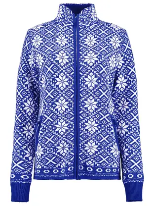 Bloomings Mock neck cardigan jacquard