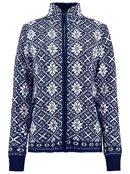 Bloomings Mock neck cardigan jacquard
