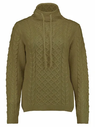 Bloomings Mock neck pullover cable knit