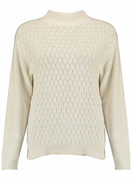 Bloomings Mock neck pullover fancy knit