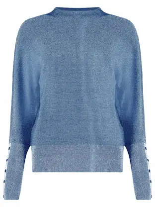 Bloomings Mock neck pullover loose fitlurex