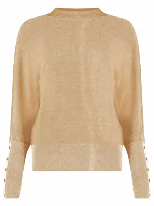 Bloomings Mock neck pullover loose fitlurex