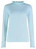 Bloomings Mock neck pullover w/ frills