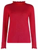 Bloomings Mock neck pullover w/ frills