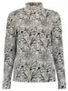 Bloomings Ruffle neck shirt printed
