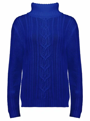 Bloomings Turtle neck pullover cable knit