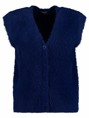 Bloomings V neck gilet HCS feather yarn