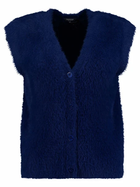 Bloomings V neck gilet HCS feather yarn