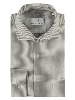 Born With Appetite Curtis Li-co Shirt Fine Stripe