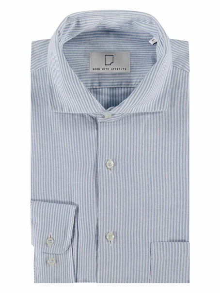 Born With Appetite Curtis Li-co Shirt Fine Stripe