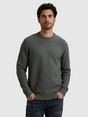 Cast Iron Crewneck regular fit cotton stretc