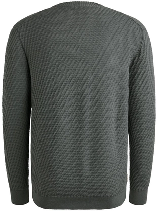 Cast Iron Crewneck regular fit cotton stretc