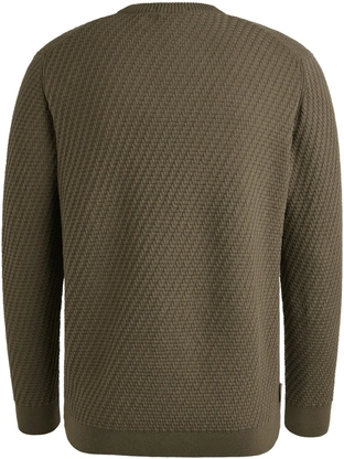 Cast Iron Crewneck regular fit cotton stretc