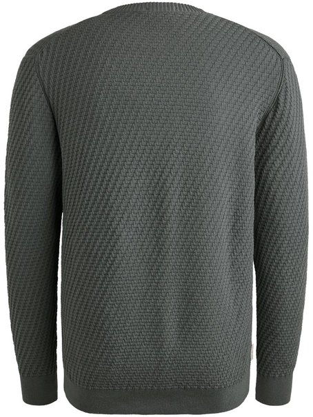 Cast Iron Crewneck regular fit cotton stretc